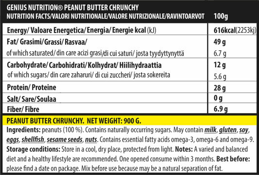 PEANUT BUTTER FITNESS 900g, Genius Nutrition - GREEN LIFE CYPRUS