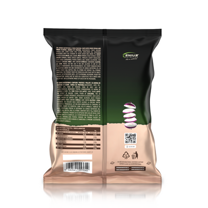 Genius Nutrition Protein Chips 75g energy snack with lentil and sour cream flavor, crispy and nutritious snack option